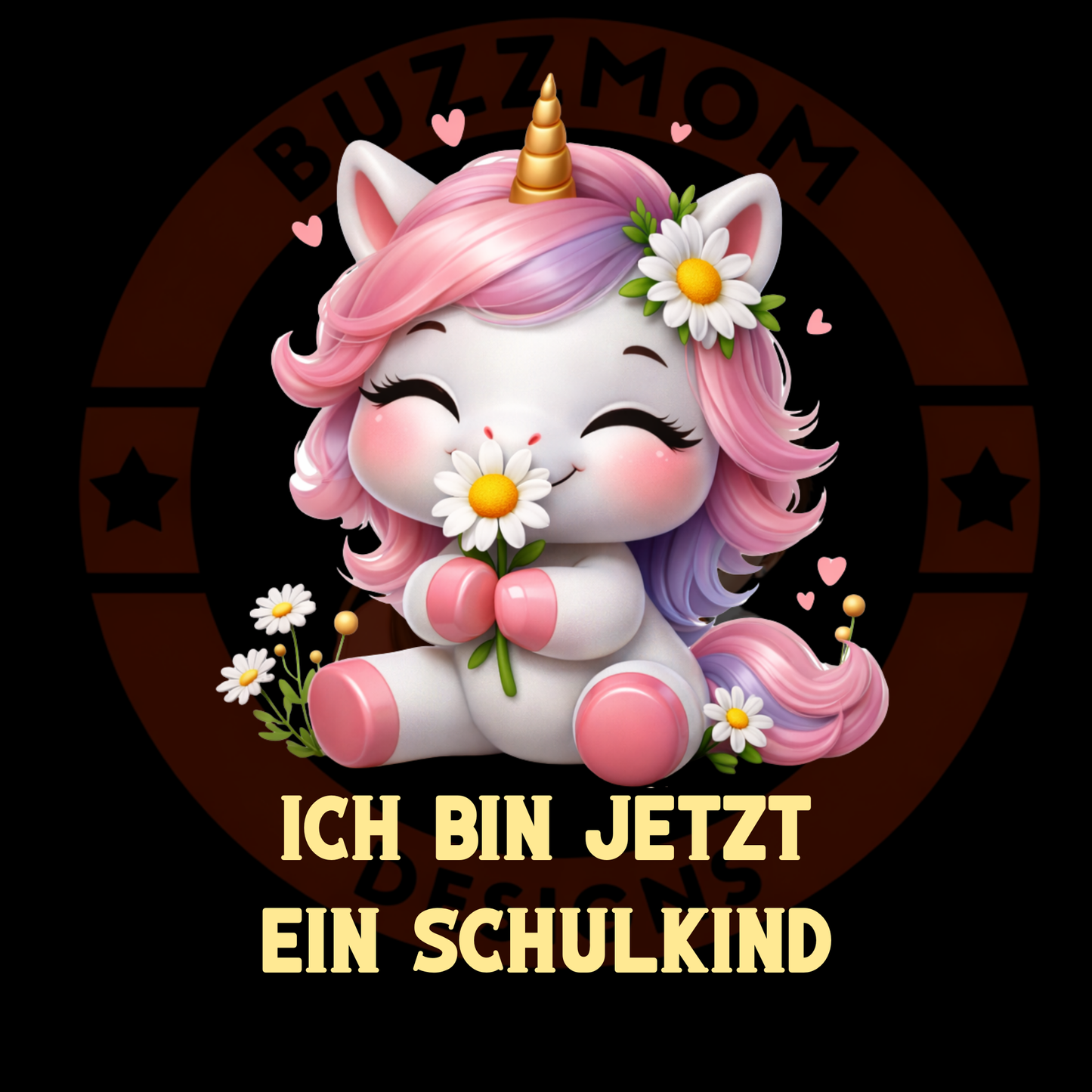 Cute Unicorn Einschulung T-Shirt – “Ich bin jetzt ein Schulkind”