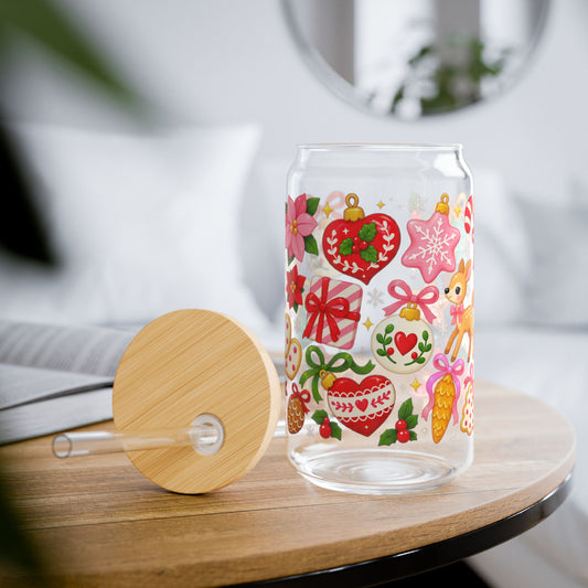 🎄 Christmas Cheer Glass Tumbler