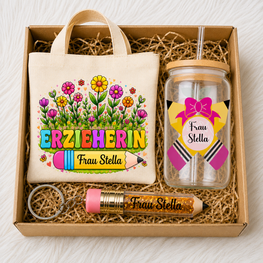 🌸 Personalized Erzieherin Gift Hamper Box – The Perfect Teacher Appreciation Gift 💖