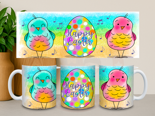 Cheerful Chicks – 11 oz Happy Easter Mug  🐣