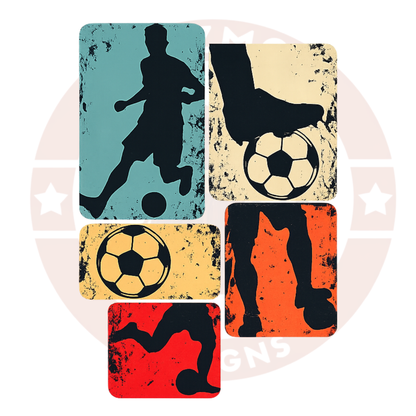 Black Football Graphic Sweatshirt – Bold Vintage Soccer Style ⚽