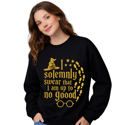 I Solemnly Swear Sweatshirt – Magical Quote Cozy Crewneck