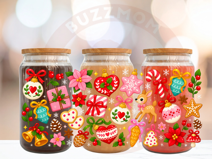 🎄 Christmas Cheer Glass Tumbler
